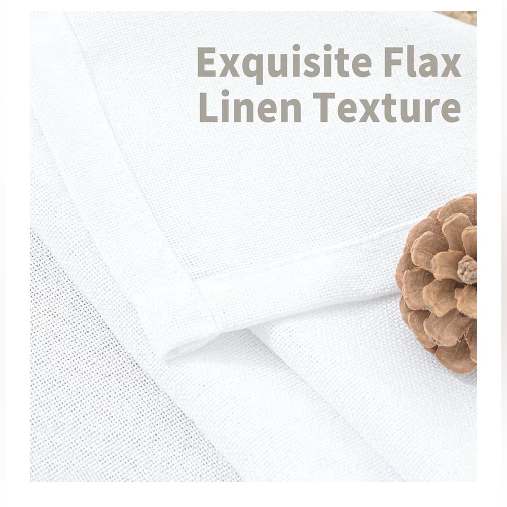 White Linen Curtains - 2 Panels ⭐️ 2 sets available price is PER SET - Picture 8 of 13